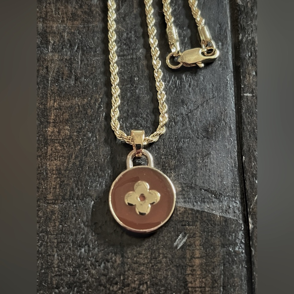 Authentic Louis Vuitton Brown Charm Necklace